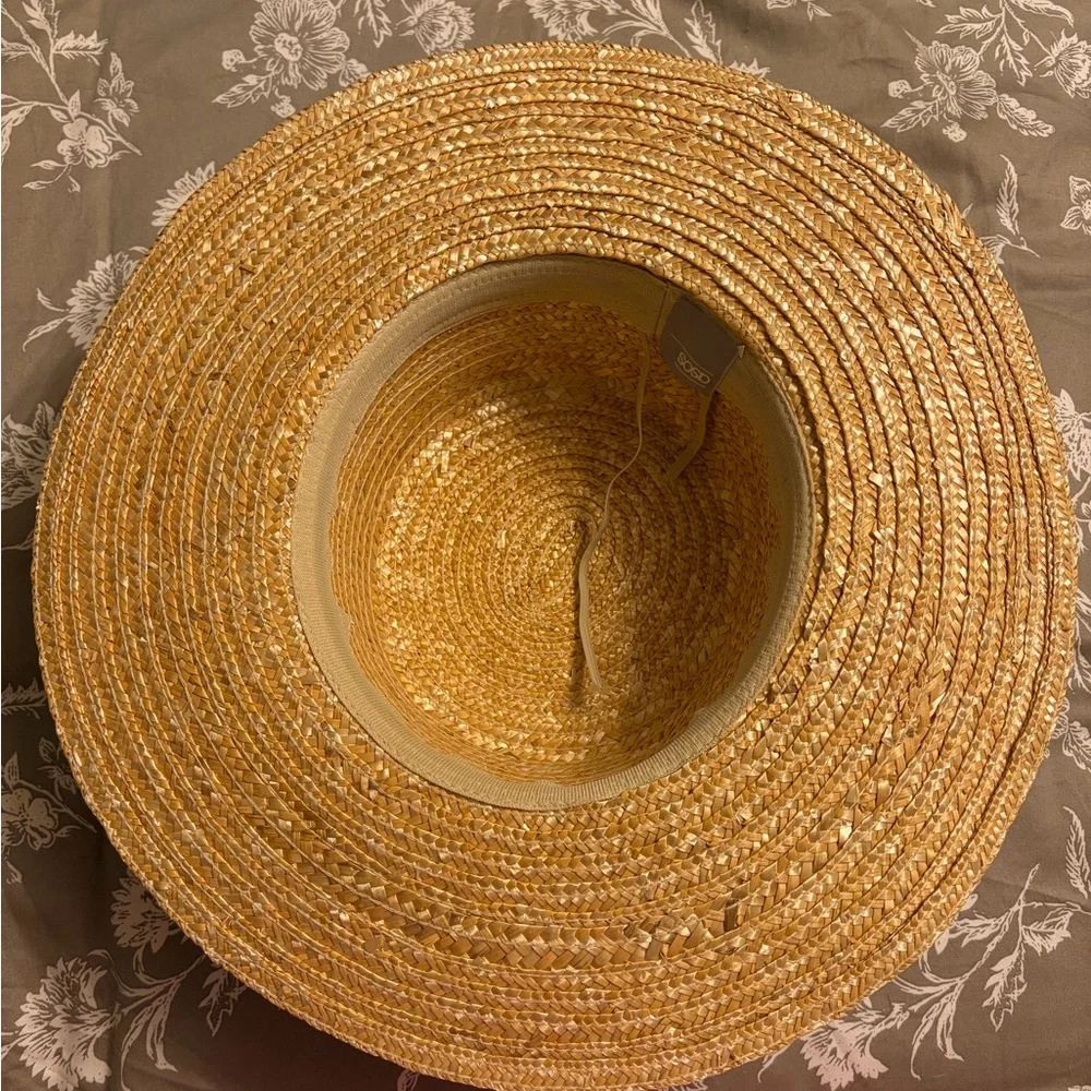 ASOS Wide-Brim Straw Sun Hat in Natural - Picture 4 of 5